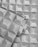 M95684 Romero Grey 3D Geometric Wallpaper