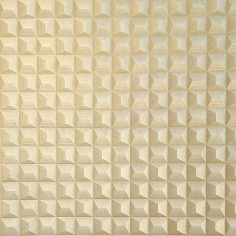 M95685 Romero Gold 3D Geometric Wallpaper