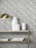 MA34907 Waterford Grey Tiled Wallpaper