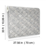 MA34907 Waterford Grey Tiled Wallpaper