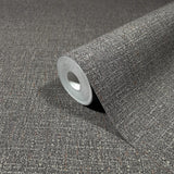 MA34916 Highland Tweed Charcoal Faux Fabric Wallpaper