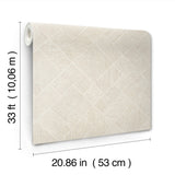 MA35509 Marquetry Beige Tile Wallpaper
