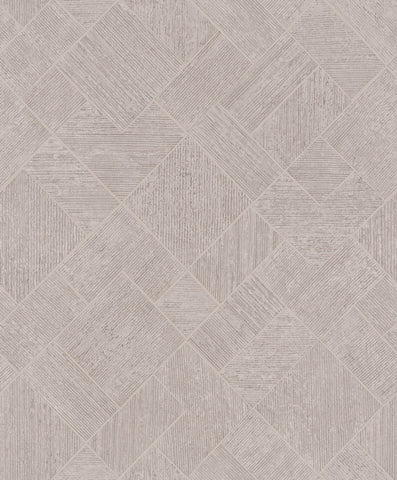 MA35510 Marquetry Grey Tile Wallpaper
