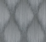 MA35804 Starfall Pewter Metallic Ikat Wallpaper