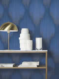 MA35808 Starfall Sapphire Metallic Ikat Wallpaper