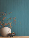 MA35838 Indra Teal Striated Wallpaper