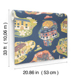 MB29010 Staden Dark Blue Wallpaper