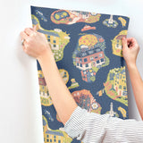 MB29010 Staden Dark Blue Wallpaper