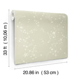 MB29021 Stjärnhimmel Light Green Wallpaper