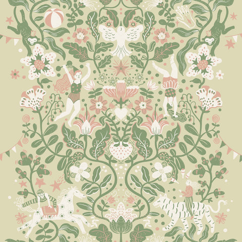 MB29026 Cirkus Light Green Wallpaper