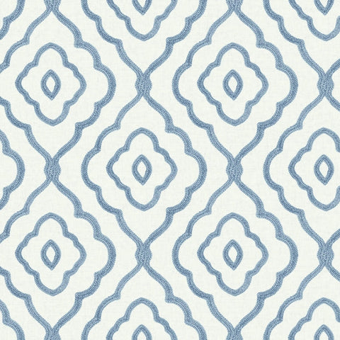 MB30902 Seaside Ogee Blue Oasis Wallpaper