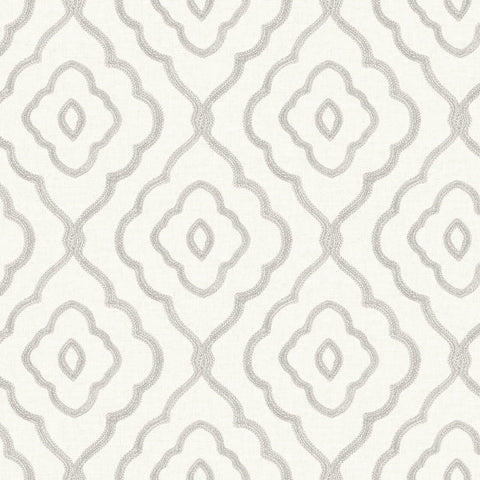 MB30905 Seaside Ogee Daydream Gray Wallpaper