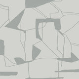 MD7111 Abstract Geo Fog Silver Wallpaper
