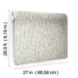 MD7151 Metallic Cascade Cream Silver Wallpaper