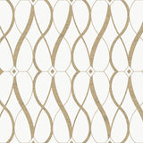 MD7171 Graceful Geo Cream Gold Wallpaper
