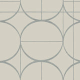 MD7201 Sun Circles Taupe Silver Wallpaper