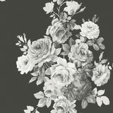 ME1533 Tea Rose Black White Wallpaper