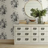 ME1534 Tea Rose Black White Wallpaper