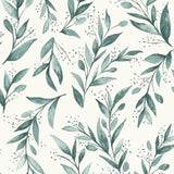 ME1536 Olive Branch Weekends Teal Wallpaper