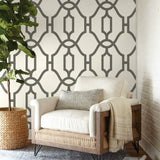 ME1550 Woven Trellis Wallpaper