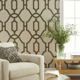 ME1551 Woven Trellis Wallpaper