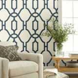 ME1552 Woven Trellis Wallpaper