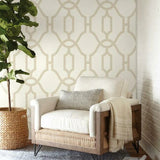 ME1554 Woven Trellis Wallpaper
