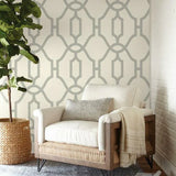 ME1555 Woven Trellis Wallpaper