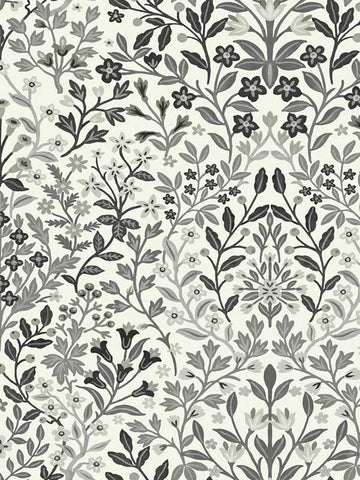 MF4724 Garden White and Black Terrace Wallpaper