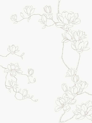 MF4732 Magnolia Beige Branches Wallpaper