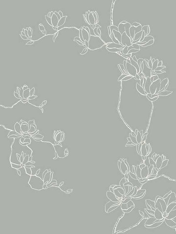 MF4734 Magnolia Eucalyptus Branches Wallpaper