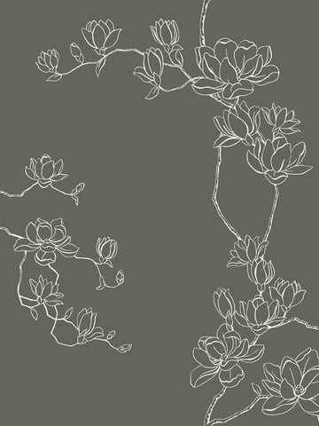 MF4735 Magnolia Pine Branches Wallpaper