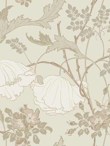 MF4752 Gwendolyn Neutral and Coral Wallpaper