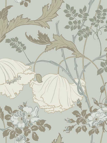 MF4755 Gwendolyn Blue and Suede Wallpaper