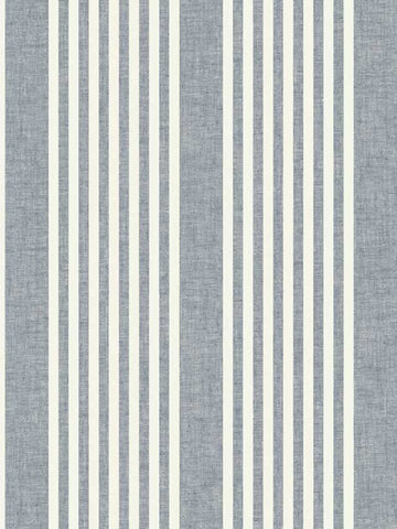 MF4768 French Navy Linen Stripe Wallpaper