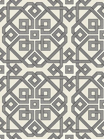 MG40200 Greek Lattice Metallic Wallpaper