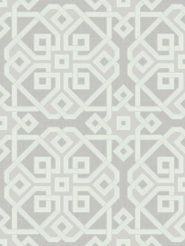 MG40204 Greek Lattice Metallic Wallpaper