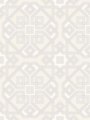 MG40208 Greek Lattice Metallic Wallpaper