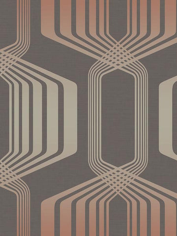 MG40401 Hexagon Stripe Metallic Wallpaper