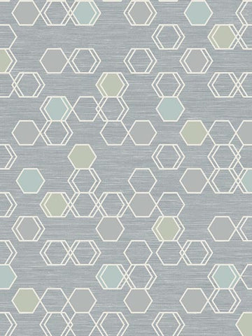 MG41002 Honeycomb Geometric Metallic Wallpaper