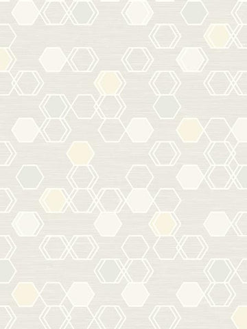 MG41005 Honeycomb Geometric Metallic Wallpaper