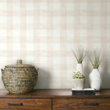 MH1517 Watercolor Check Ella Rose Wallpaper 