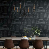 MH1536 The Market Black Wallpaper 
