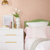 MH1574 Dots on Dots White Clay Pink Wallpaper