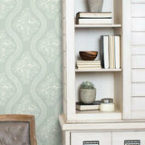 MH1598 Coverlet Floral White Rainy Day Wallpaper 