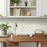 MK1102 Cross Stitch Magnolia Green Wallpaper 