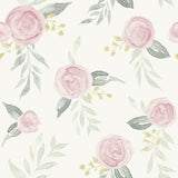 MK1125 Watercolor Roses Gala Pink Wallpaper