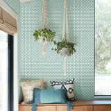 MK1157 Stacked Scallops Blue Wallpaper