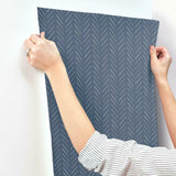 MK1173 Pick-Up Sticks Navy White Wallpaper