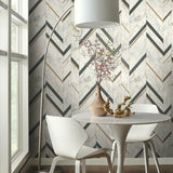 MM1805 Marble Chevron Wallpaper